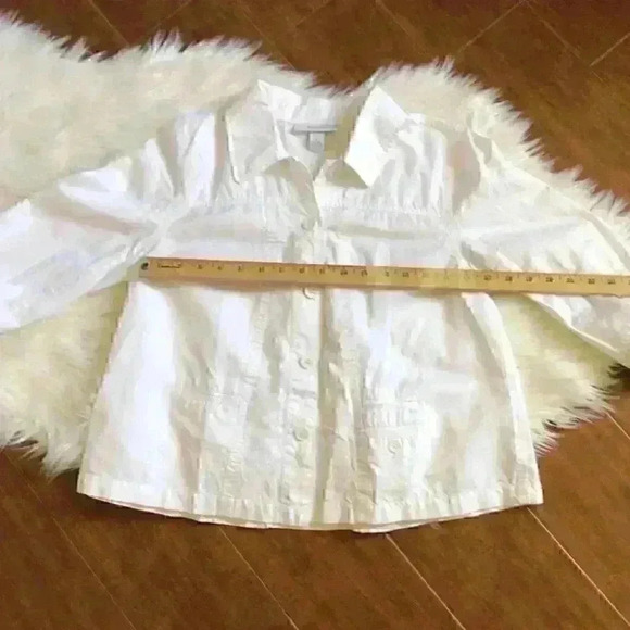 Y2K Dressbarn White Jacket Labeled size 8 also fits M - Picture 4 of 7
